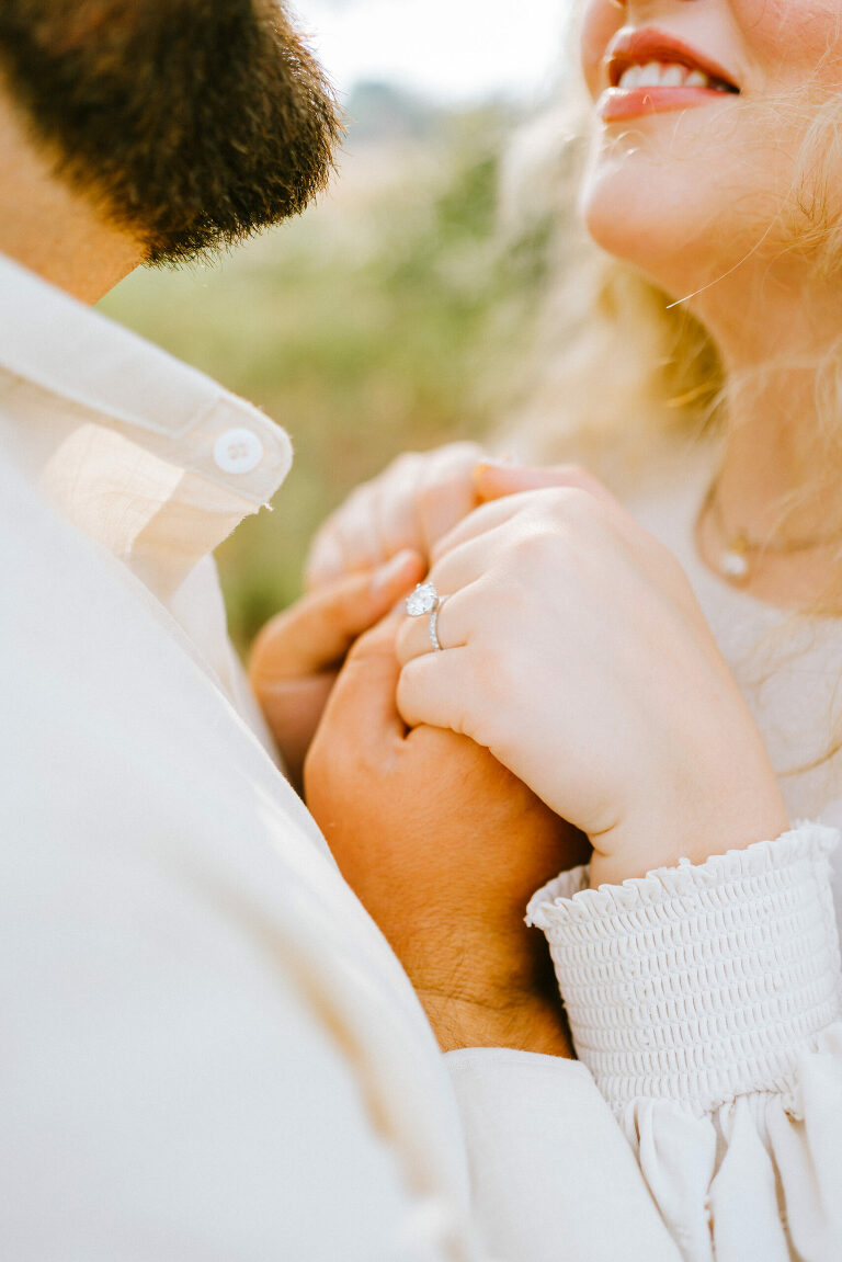 romantic autumn engagement photos
